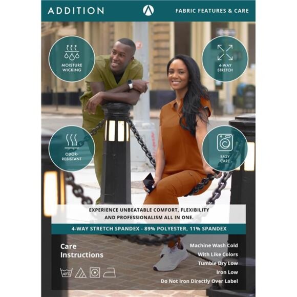 Scrub Set for Women - Notched V-Neck Scrub Top & Skinny Cargo Scrub Pants - Picture 7 of 8